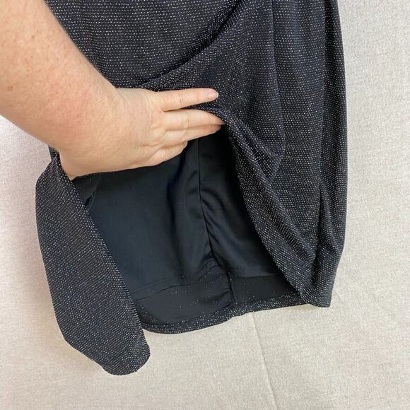 Almost Famous Womens Sparkle Mini Dress Size S Asymmetric Ruched Swiftie Hoco - Picture 6 of 13